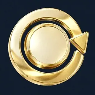 Gold circular arrow — Sydspin